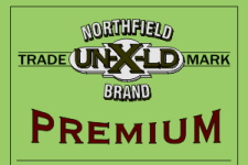Northfield UN-X-LD trade mark label with the word Premium on a green ground